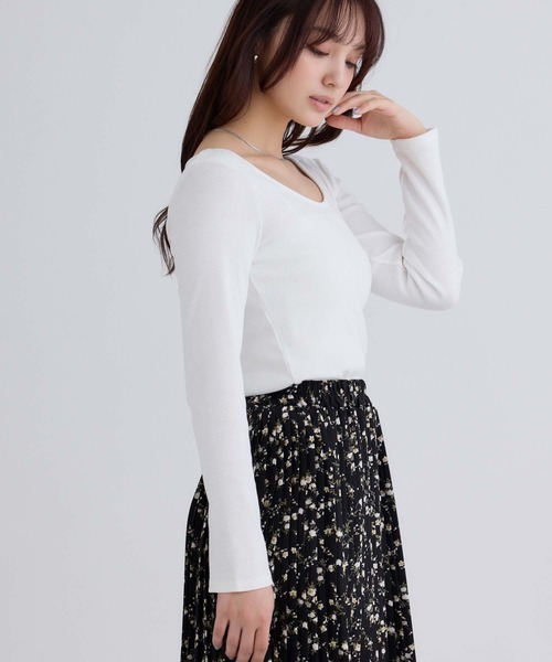 fifth（フィフス） tシャツ カットリブ肩パッドプルオーバー