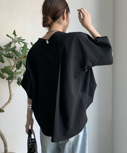 DouDou（ドゥドゥ） ブラウス シャツ 半袖 「WEB限定」シルバー