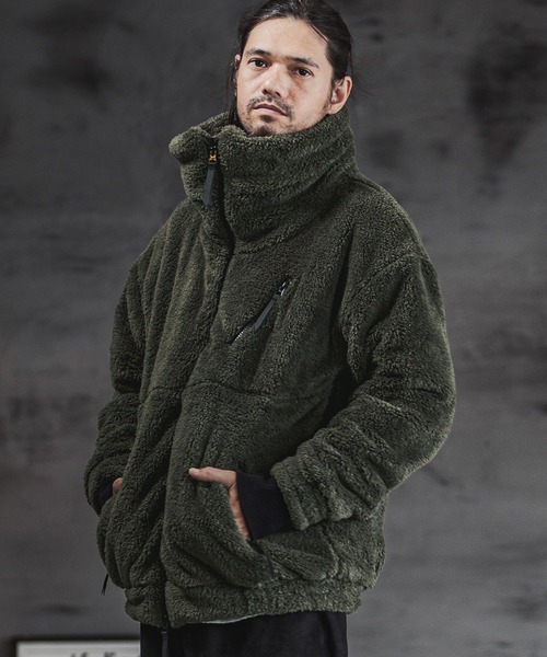 「CAMBIO」 ジップアップブルゾン S グレイッシュベージュ メンズ_画像2