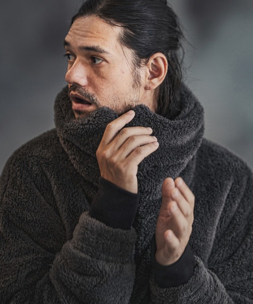 「CAMBIO」 ジップアップブルゾン S グレイッシュベージュ メンズ_画像7