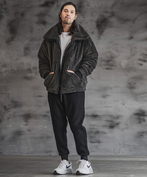 「CAMBIO」 ジップアップブルゾン S グレイッシュベージュ メンズ_画像8