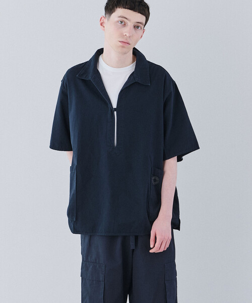 ORCIVAL シャツ | ライトデニム スキッパー半袖シャツ MEN
