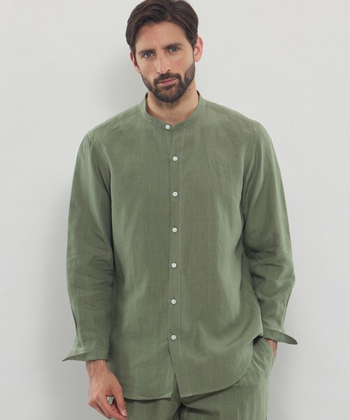MACKINTOSH LONDON シャツ 「LEON掲載」ハイカウントリネン