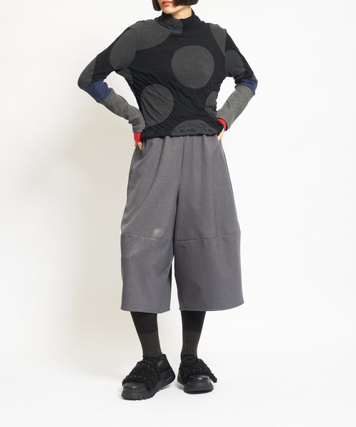 gomme（ゴム） パンツ ウーリーツイル 切替パンツ レディース メンズ