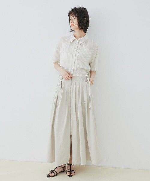 【タグ付き】UNITED TOKYO オープンヨークショートシャツ オープンヨークショートシャツ(1 WHITE): : ウィメンズ｜UNITED