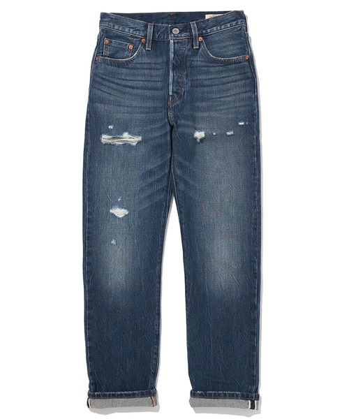 新品Levi's ダメージ加工ダークブルーデニム Levi's VINTAGE CLOTHING 「LEVI'S CLOTHING」 ダメージ加工