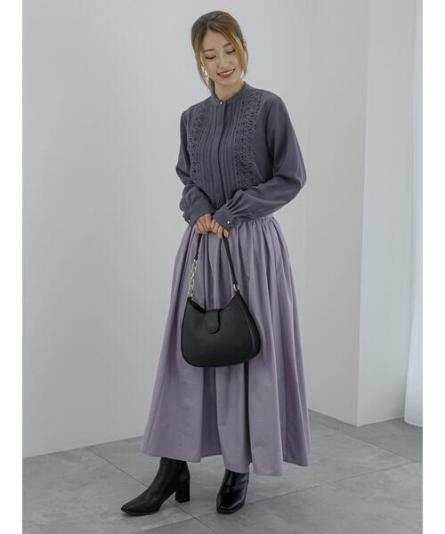 「Te chichi」 フレアスカート M カーキ レディース_画像6