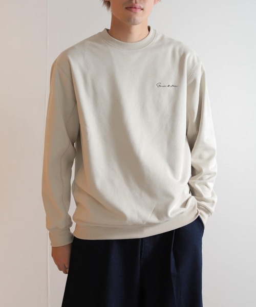 「SENSE OF PLACE by URBAN RESEARCH」 スウェットカットソー MEDIUM オリーブ メンズ