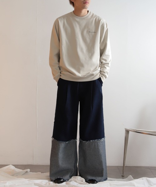 「SENSE OF PLACE by URBAN RESEARCH」 スウェットカットソー MEDIUM オリーブ メンズ