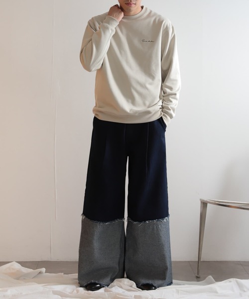 「SENSE OF PLACE by URBAN RESEARCH」 スウェットカットソー MEDIUM オリーブ メンズ