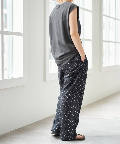 Spick＆Span tシャツ ミニ裏毛ロゴノースリーブプルオーバー