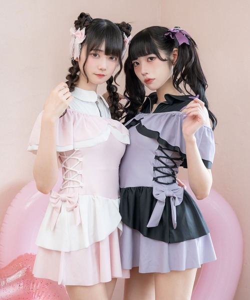 DearMyLove 水着 魔法少女サイドレースアップ水着 レディース