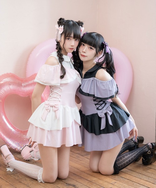 DearMyLove 水着 魔法少女サイドレースアップ水着 レディース