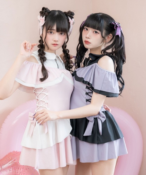 DearMyLove 水着 魔法少女サイドレースアップ水着 レディース