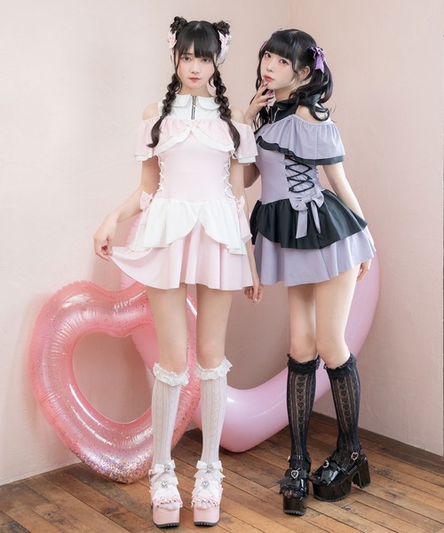 DearMyLove 水着 魔法少女サイドレースアップ水着 レディース