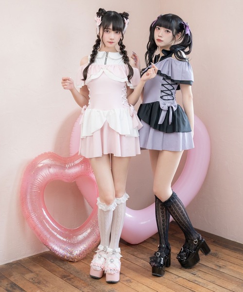 DearMyLove 水着 魔法少女サイドレースアップ水着 レディース