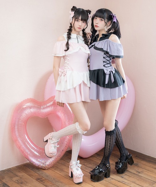DearMyLove 水着 魔法少女サイドレースアップ水着 レディース
