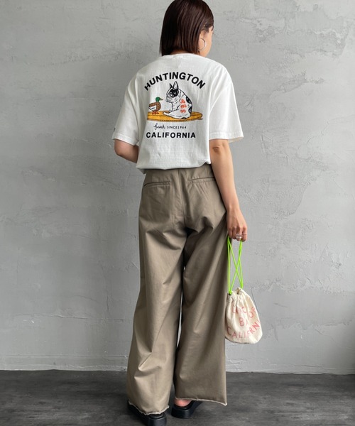tシャツ 「THE ENDLESS SUMMER/エンドレスサマー」 別注 BUHI HUNTINGTON バッグプリントTシャツ レディース メンズ THE ENDLESS SUMMER/エンドレスサマー] 別注 BUHI HUNTINGTON