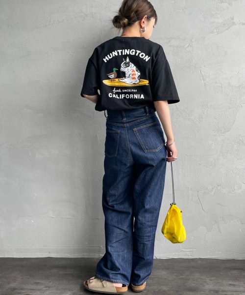 tシャツ 「THE ENDLESS SUMMER/エンドレスサマー」 別注 BUHI HUNTINGTON バッグプリントTシャツ レディース メンズ THE ENDLESS SUMMER/エンドレスサマー] 別注 BUHI HUNTINGTON