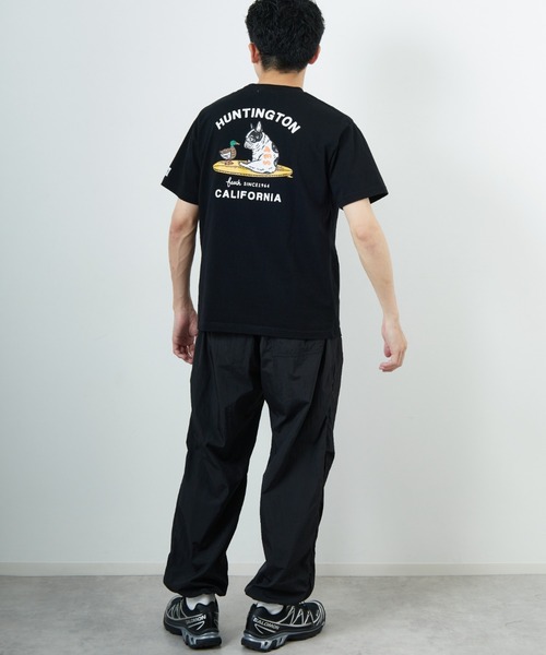 tシャツ 「THE ENDLESS SUMMER/エンドレスサマー」 別注 BUHI HUNTINGTON バッグプリントTシャツ レディース メンズ THE ENDLESS SUMMER/エンドレスサマー] 別注 BUHI HUNTINGTON
