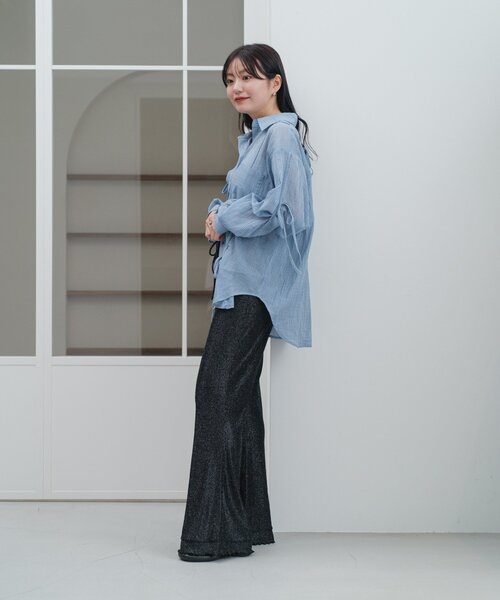 Kastane パンツ ラメカットフレアパンツ レディース : ZOZOTOWN