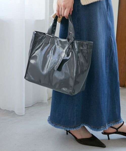 le.coeur blanc トートバッグ エナメルトートバッグS レディース