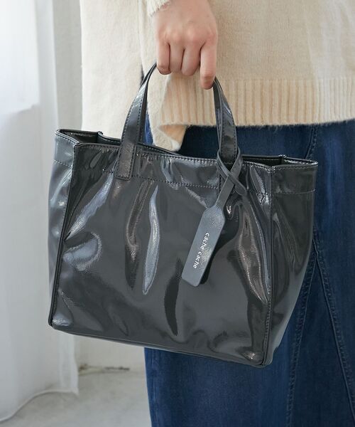 le.coeur blanc トートバッグ エナメルトートバッグS レディース