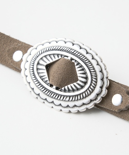 未使用Whim Gazette コンチョベルト　レザーベルト Whim Gazette（ウィム ガゼット） ベルト 「Hoaw.」コンチョベルト