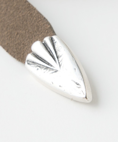 未使用Whim Gazette コンチョベルト　レザーベルト Whim Gazette(ウィム ガゼット)の【Puntovita】レザーコンチョベルト