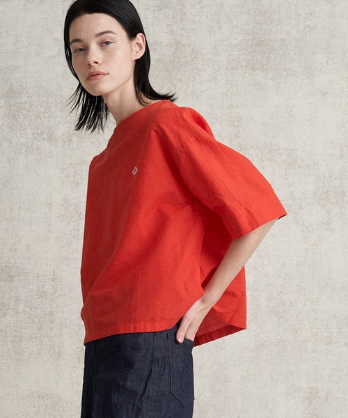 「DANTON」 半袖ブラウス 36 ベージュ レディース Danton 「DANTON」 半袖シャツ 36 ベージュ レディース