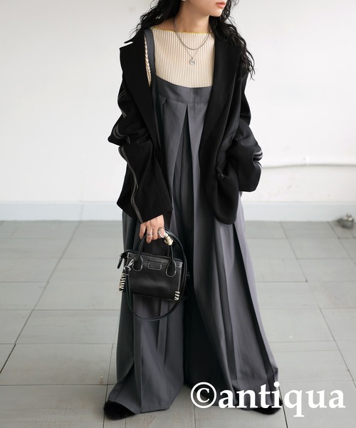 antiqua 「antiqua」 「patterntorso」オーバーオール P グレー