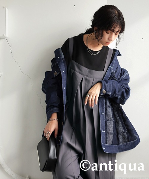 antiqua 「antiqua」 「patterntorso」オーバーオール P グレー