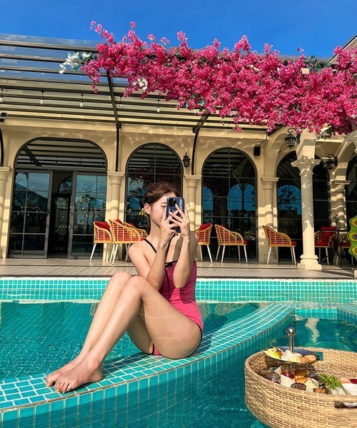 Ressaca（レサーカ） 水着 配色リボンワンピース水着 レディース