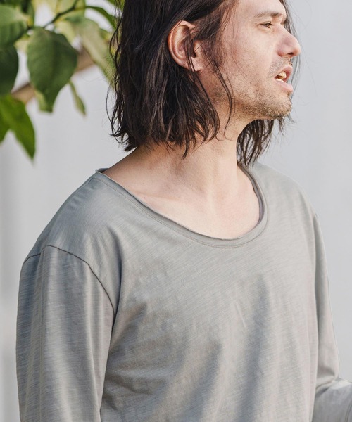 「CAMBIO」 7分袖Tシャツ S ホワイト メンズ