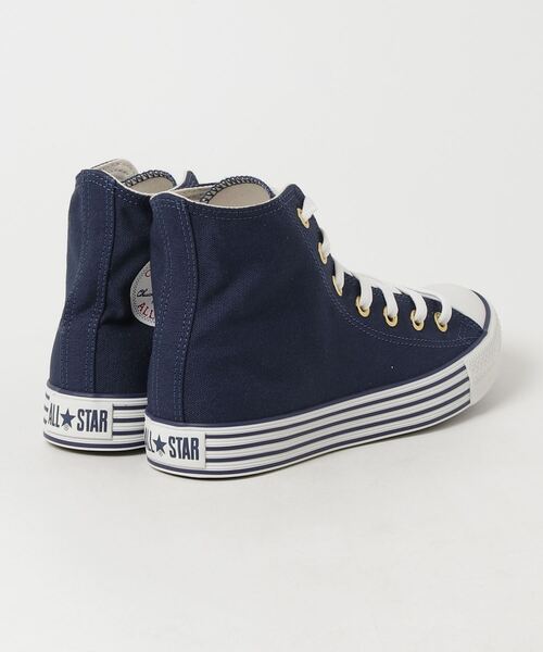 「CONVERSE」 ハイカットスニーカー 24.5cm ネイビー レディース