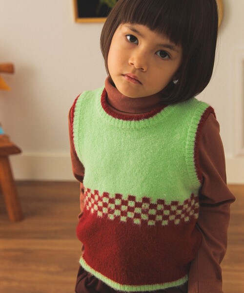 こども ビームス ベスト 「別注」LOGAN Knitting Mills / ニット