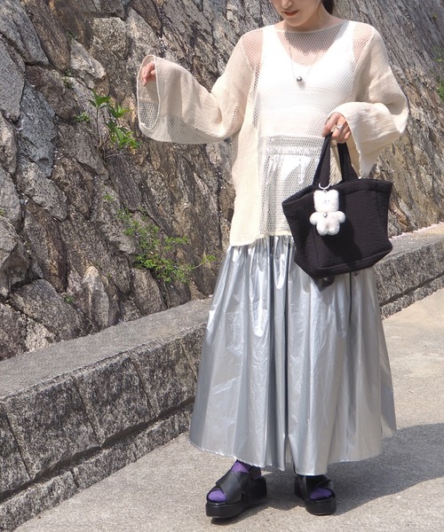 「minia」 フラットサンダル L アイボリー レディース_画像3