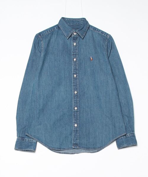 Polo Ralph Lauren フリルデニムシャツ ラルフローレン Ralph Lauren デニムシャツ フリル ブラウス