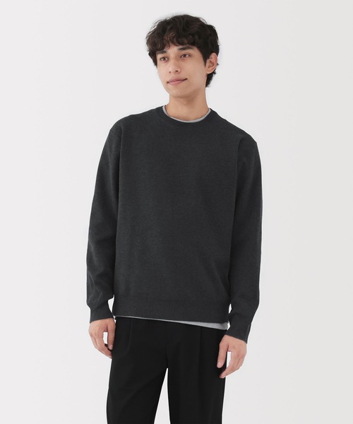 無印良品（MUJI） セーター ニット 紳士 洗えるミラノリブ編みクルー
