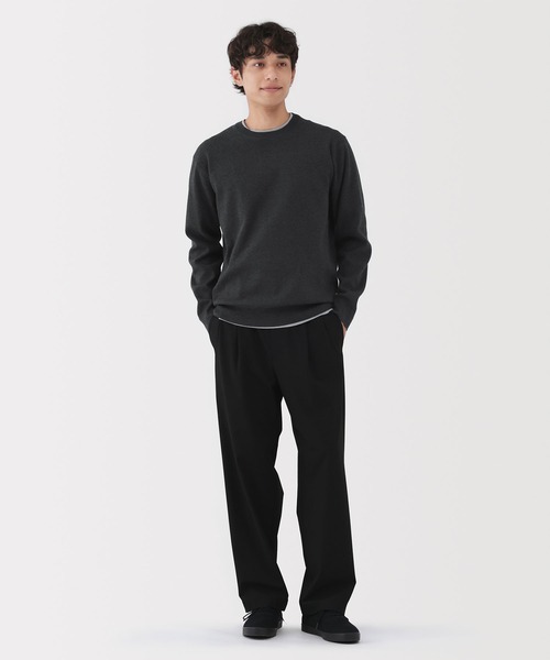 無印良品（MUJI） セーター ニット 紳士 洗えるミラノリブ編みクルー