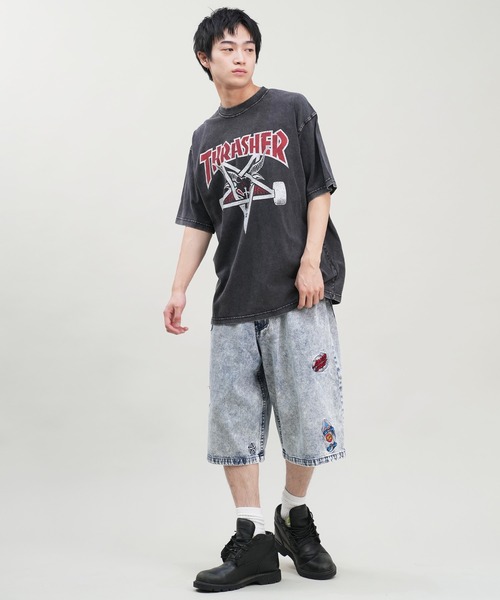 「SANTA CRUZ」 デニムハーフパンツ M ブラック系その他 メンズ