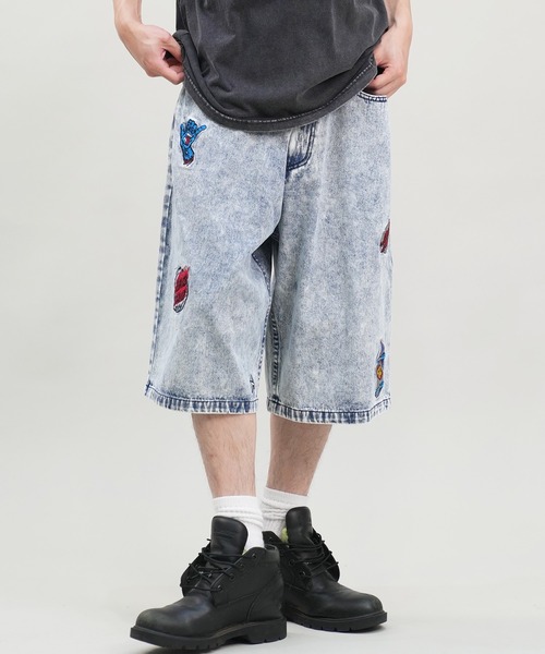 「SANTA CRUZ」 デニムハーフパンツ M ブラック系その他 メンズ