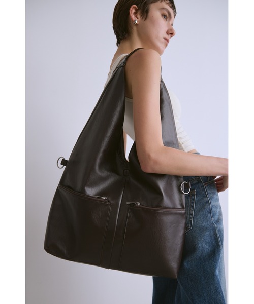 un/neu  新品‼️2WAYアウトポケットトライアングルバッグ ブラック un/neu ショルダーバッグ バッグ 2WAYアウトポケット