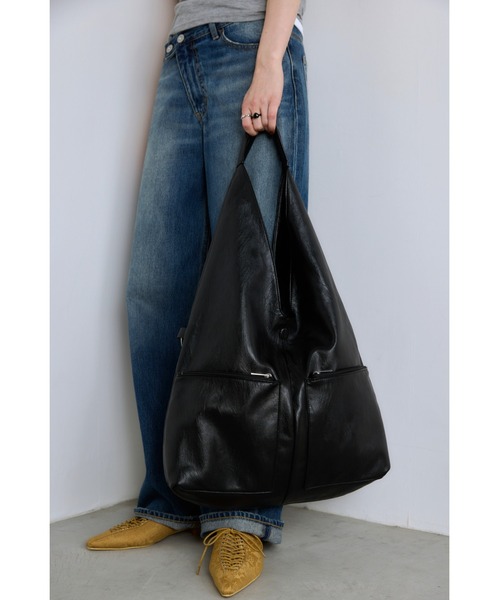un/neu  新品‼️2WAYアウトポケットトライアングルバッグ ブラック un/neu ショルダーバッグ バッグ 2WAYアウトポケット
