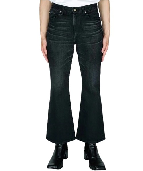 「JOHN LAWRENCE SULLIVAN」 加工ブーツカットデニムパンツ 46 インディゴブルー メンズ
