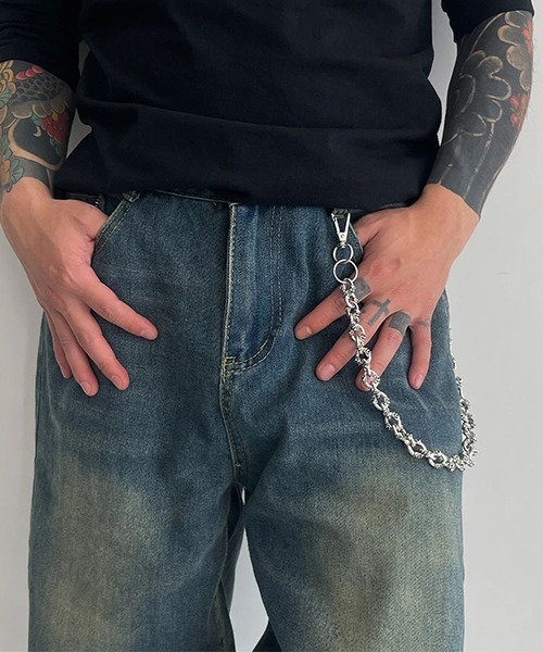 シルバー　スカル ウォレットチェーン　約50㎝　おまけ付き シルバー スカル ウォレットチェーン 約50㎝ おまけ付き 【公式通販】