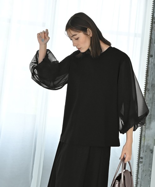 STYLE DELI（スタイルデリ） tシャツ 「Kana Oyama×BLK001」チュール袖