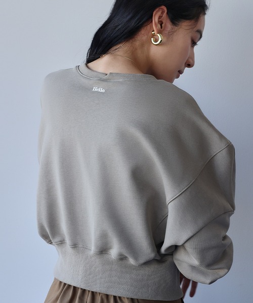 ELFRANK トレーナー スウェット ワンポイント刺繍 ロゴ スウェット