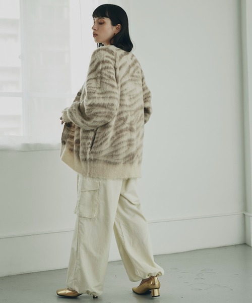 「ROSE BUD」 ニットカーディガン ONE SIZE ベージュ レディース_画像4