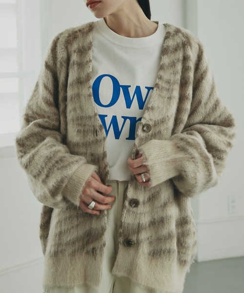 「ROSE BUD」 ニットカーディガン ONE SIZE ベージュ レディース_画像5